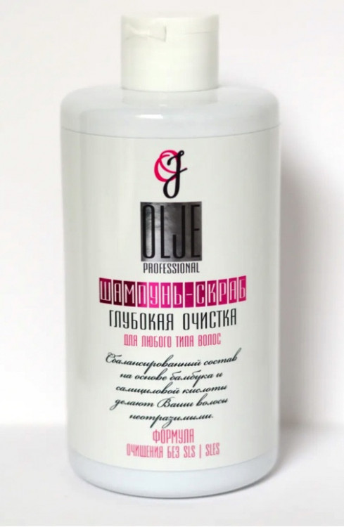 OLJE Шампунь – скраб глубокая очистка для любого типа волос, 450 мл в Красноярске
