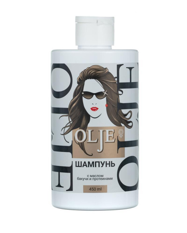 OLJE. Шампунь женский с маслом бакучи и протеинами, 450 мл в Красноярске