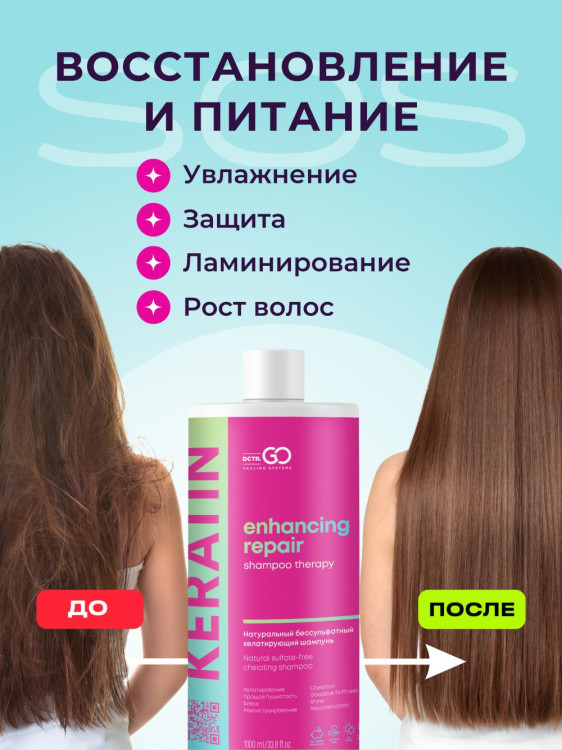 Dctr.Go. Бессульфатный кератиновый шампунь для волос 1000 мл в Красноярске