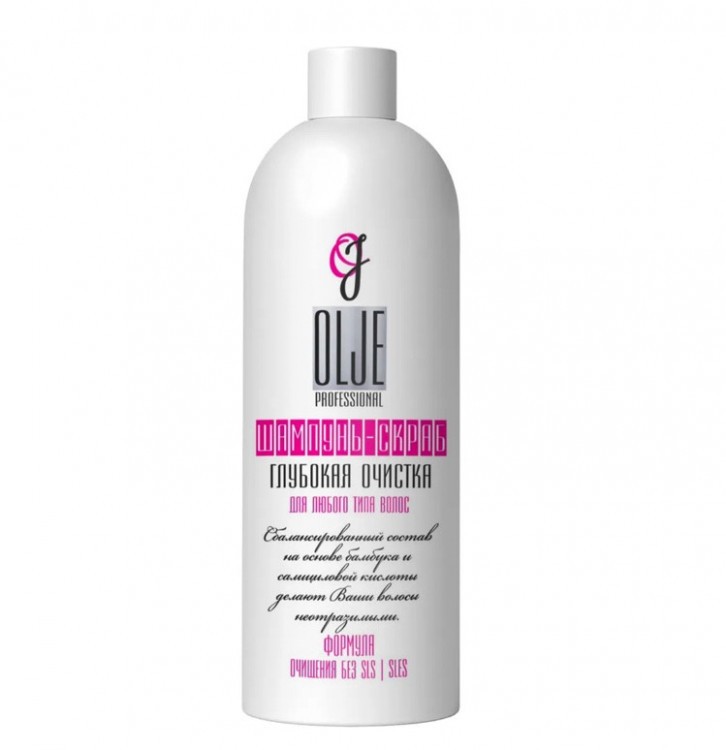 OLJE Шампунь – скраб глубокая очистка для любого типа волос, 1000 мл в Красноярске