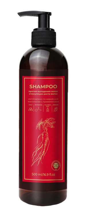 Шампунь для волос с корейским женьшенем и золотом 500 мл в Красноярске